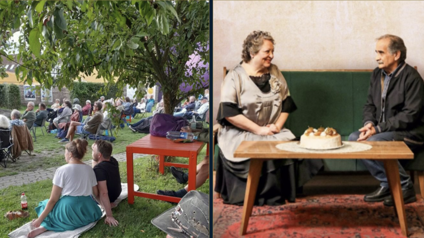 Iransk kagebord før filmvisning