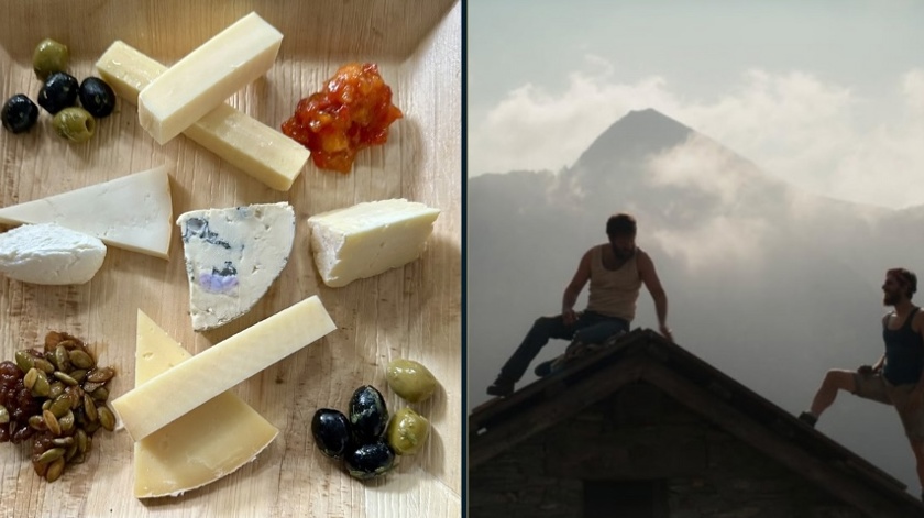 Ostebord før filmvisning