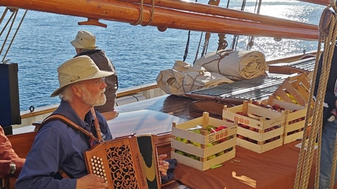 Æbleræs på havnen i Svendborg