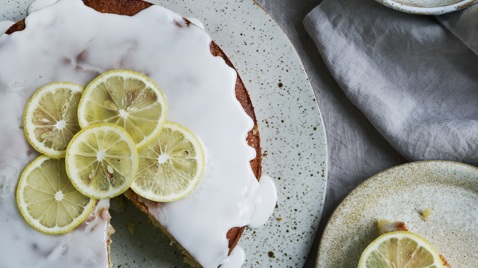 Citronkage med birkes og bønner
